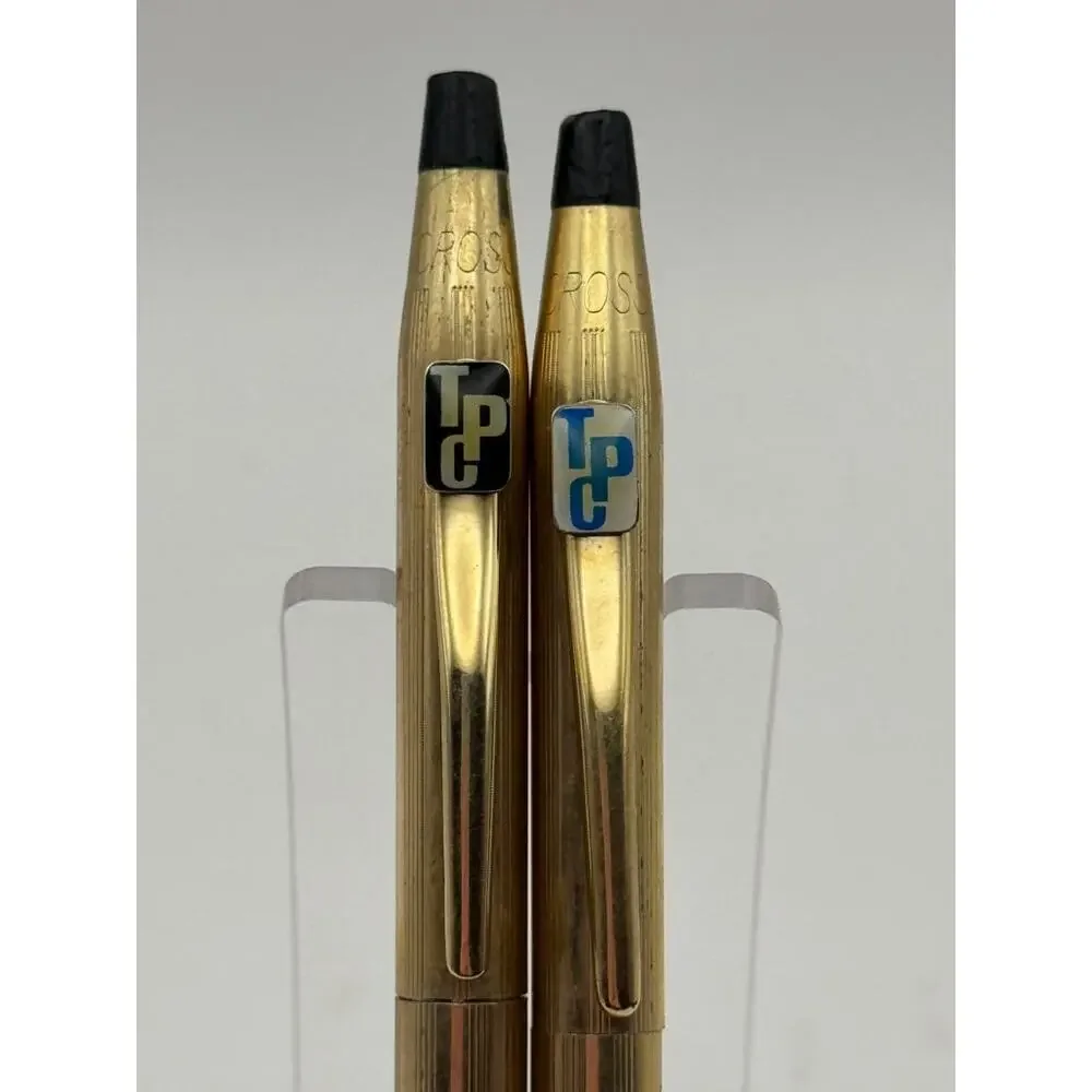Cross 1/20 10kt and 1/20 12kt - Gold Filled Pen and Pencil - Dented Case on one
